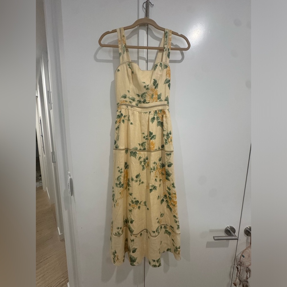 Reformation Everett linen midi  Dress